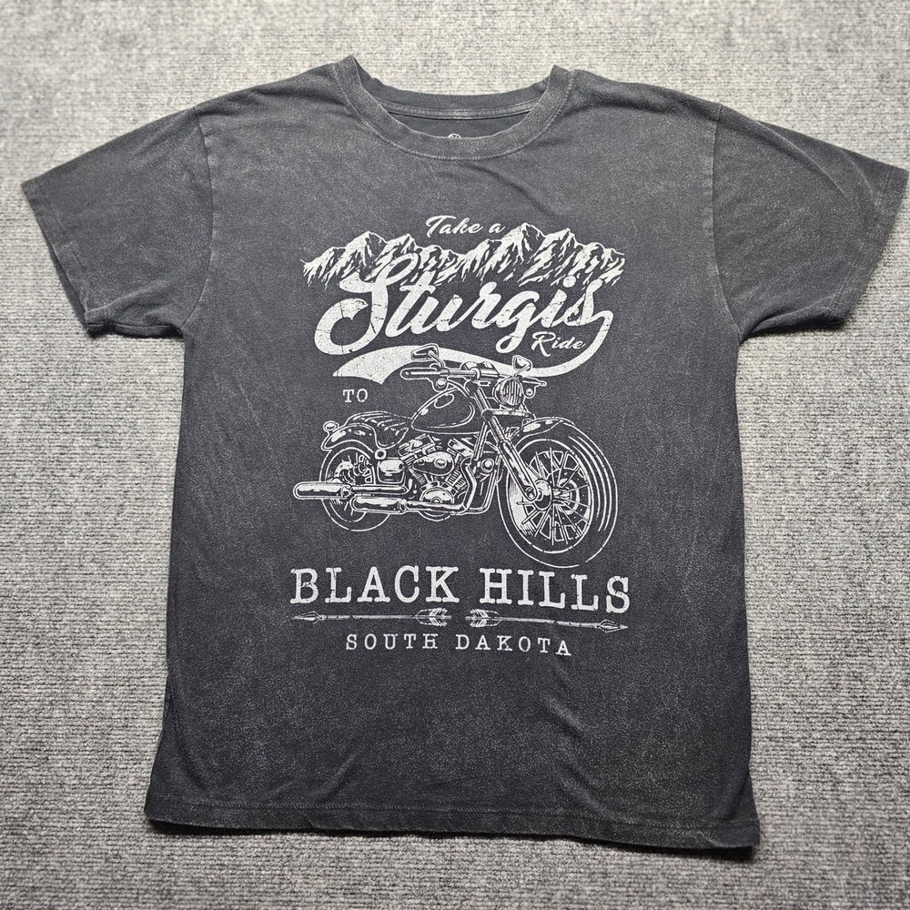 Vintage Threadz Sturgis Black Hills South Dakota Motorcycle Graphic Tee Large